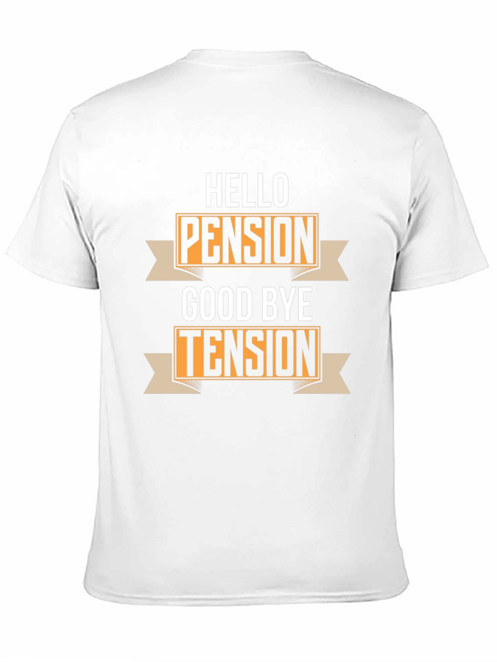 Hello Pension Goodbye Tension Black Graphic T-Shirt