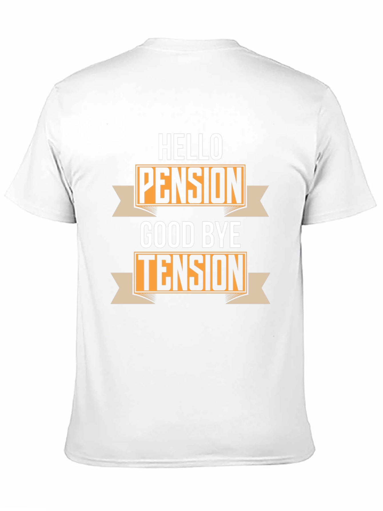 Hello Pension Goodbye Tension Black Graphic T-Shirt