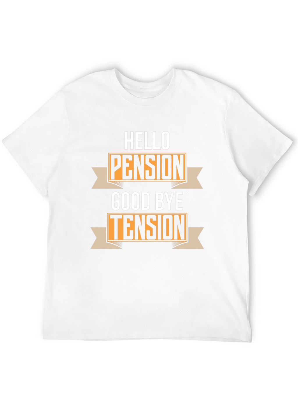 Hello Pension Goodbye Tension Black Graphic T-Shirt