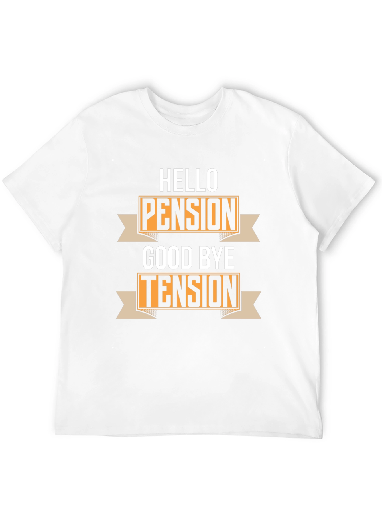Hello Pension Goodbye Tension Black Graphic T-Shirt