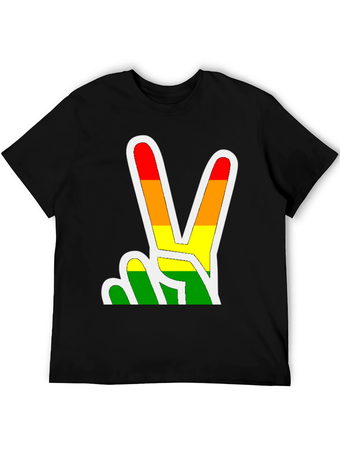Rainbow Peace Sign Graphic Tee