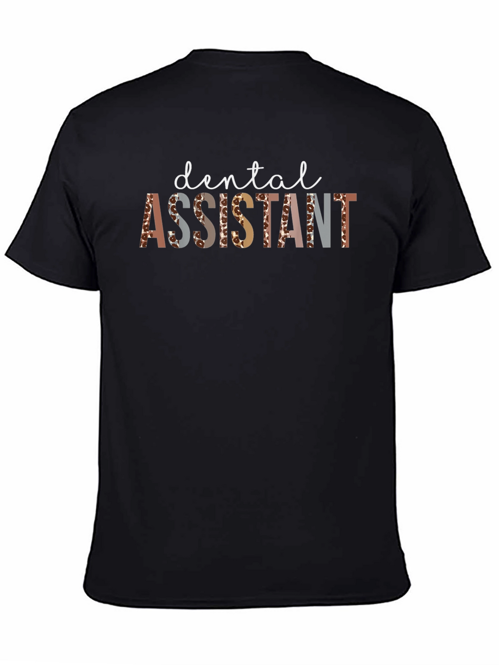 Dental Assistant Leopard Print Graphic Tee