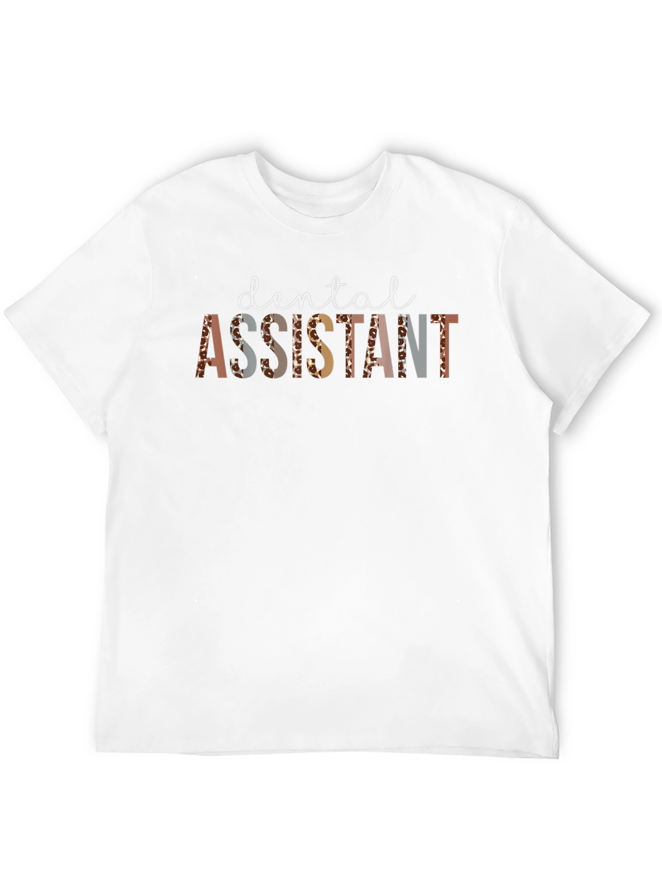 Dental Assistant Leopard Print Graphic Tee