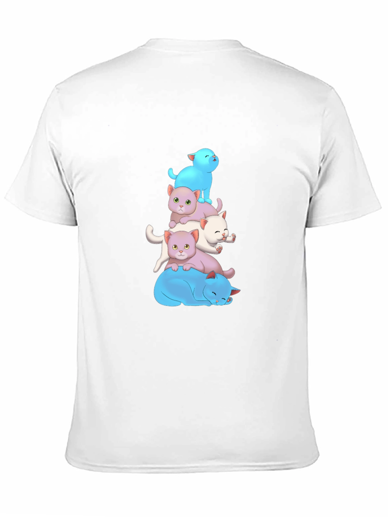 Cute Cats Stacked T-Shirt - Soft Cotton Blend