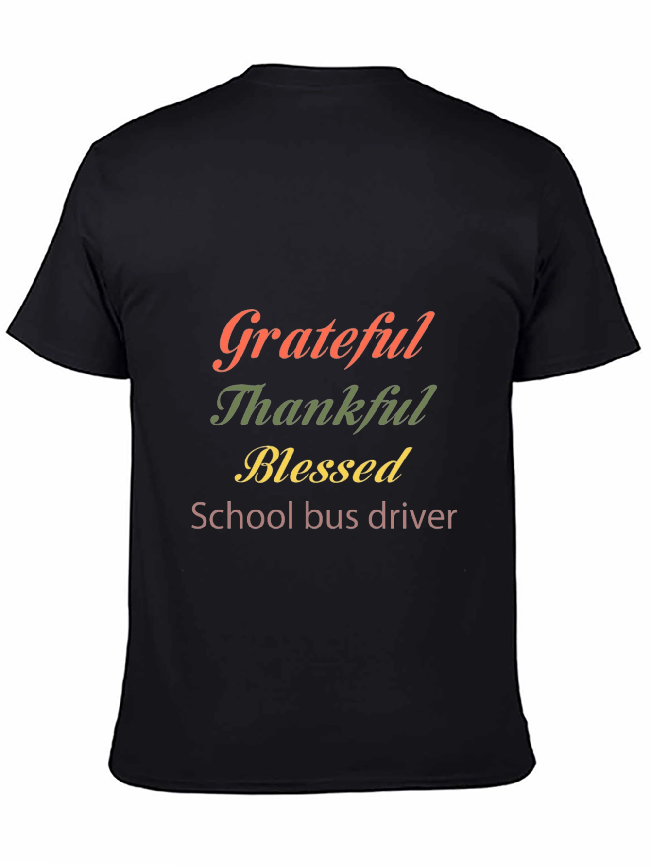 Grateful Thankful Blessed School Bus Driver T-Shirt