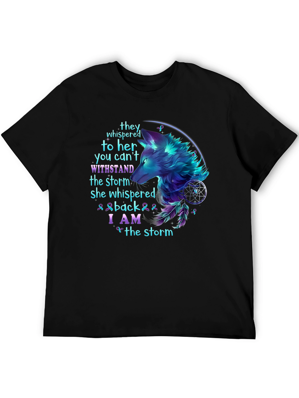Wolf Storm T-Shirt: Stand Strong Graphic Tee