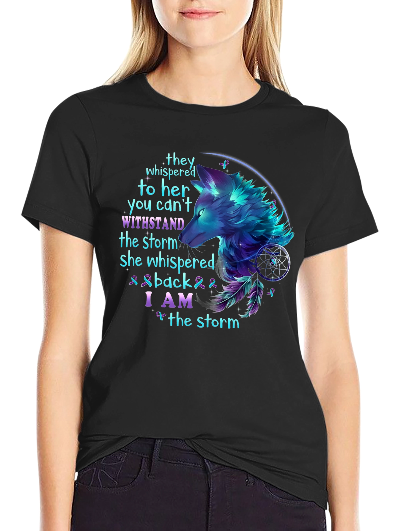 Wolf Storm T-Shirt: Stand Strong Graphic Tee