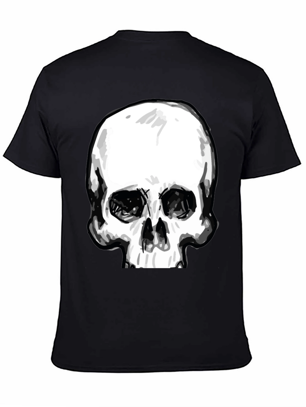 Skull Graphic Tee - Stylish Black Cotton T-Shirt