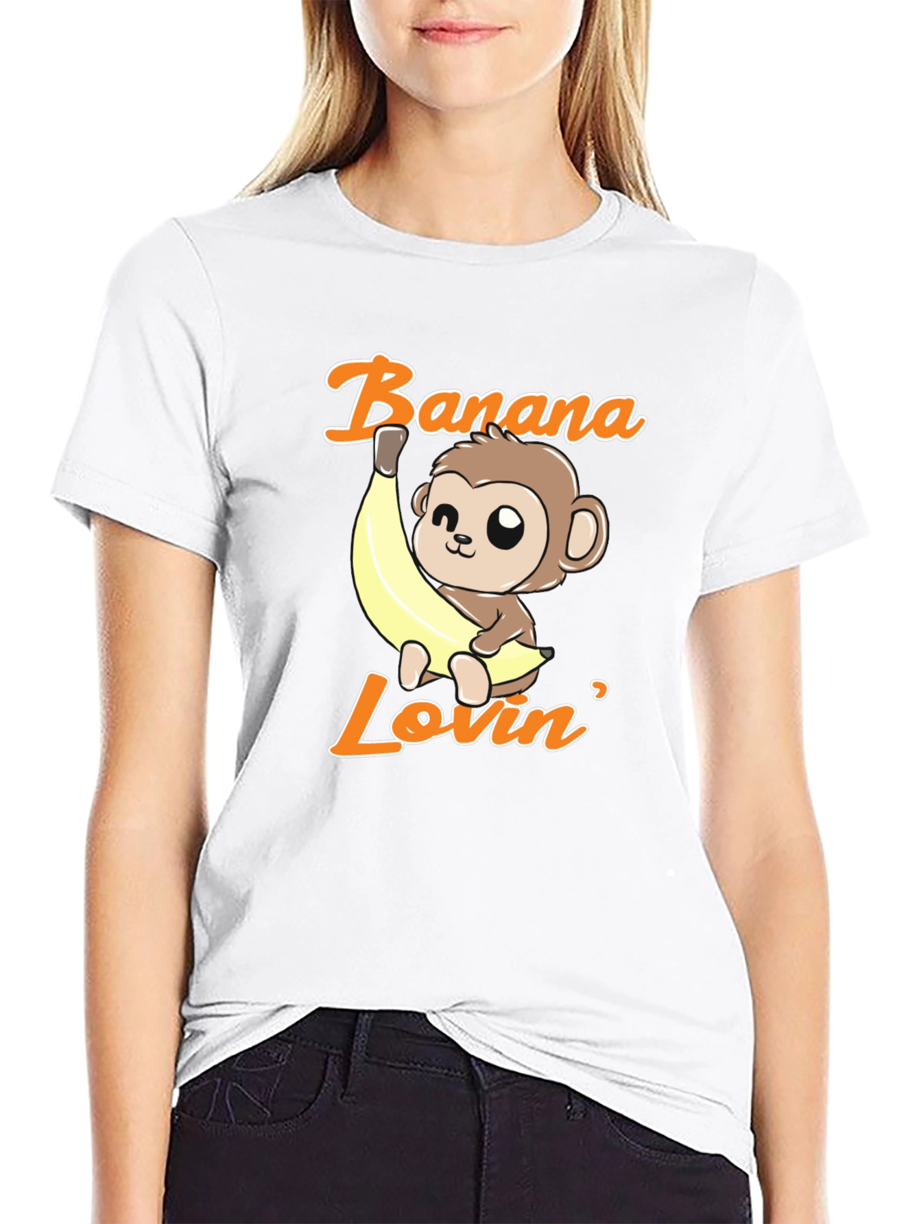 Banana Lovin Monkey T-Shirt - Cute Cartoon Graphic Tee
