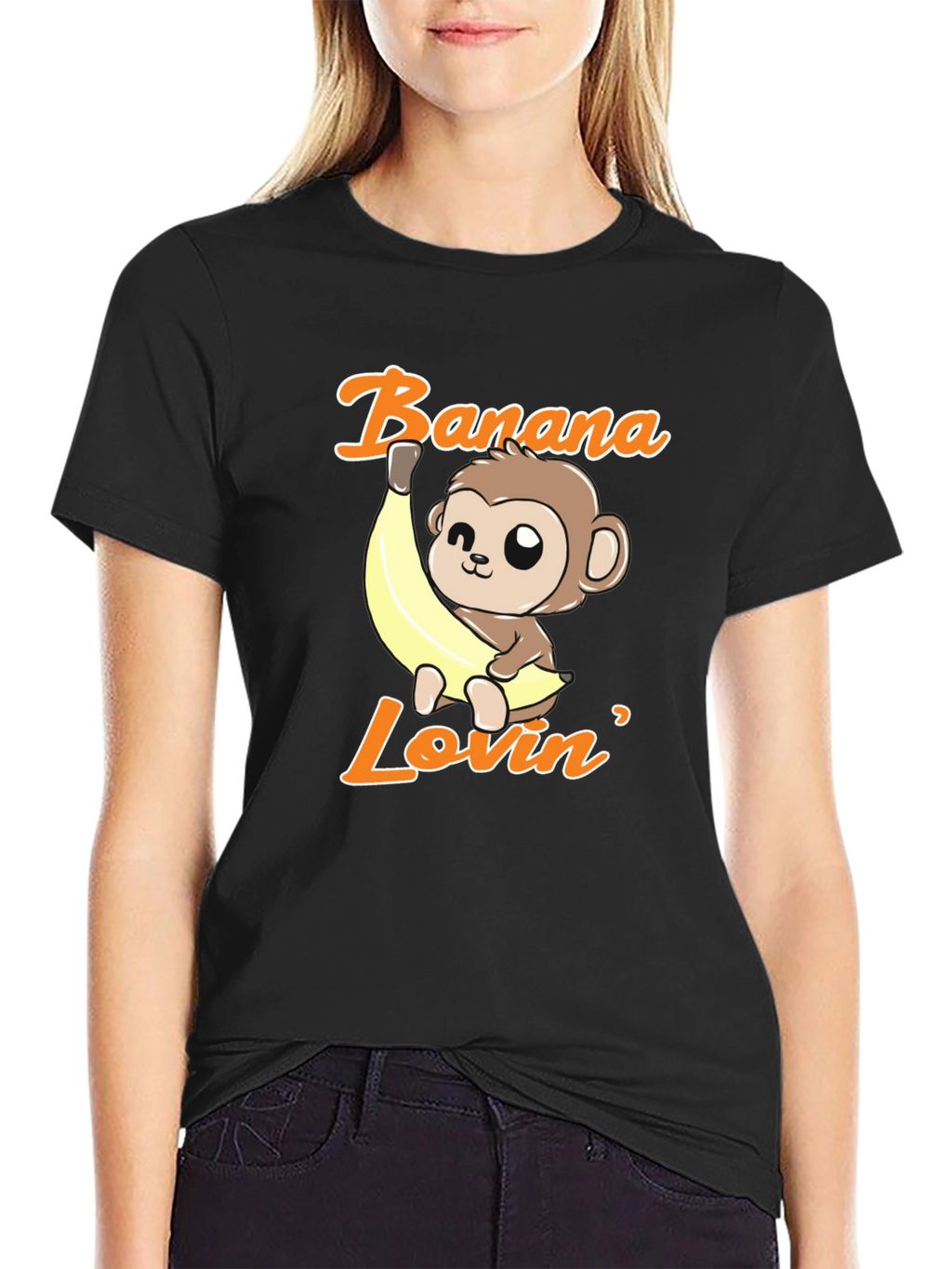 Banana Lovin Monkey T-Shirt - Cute Cartoon Graphic Tee