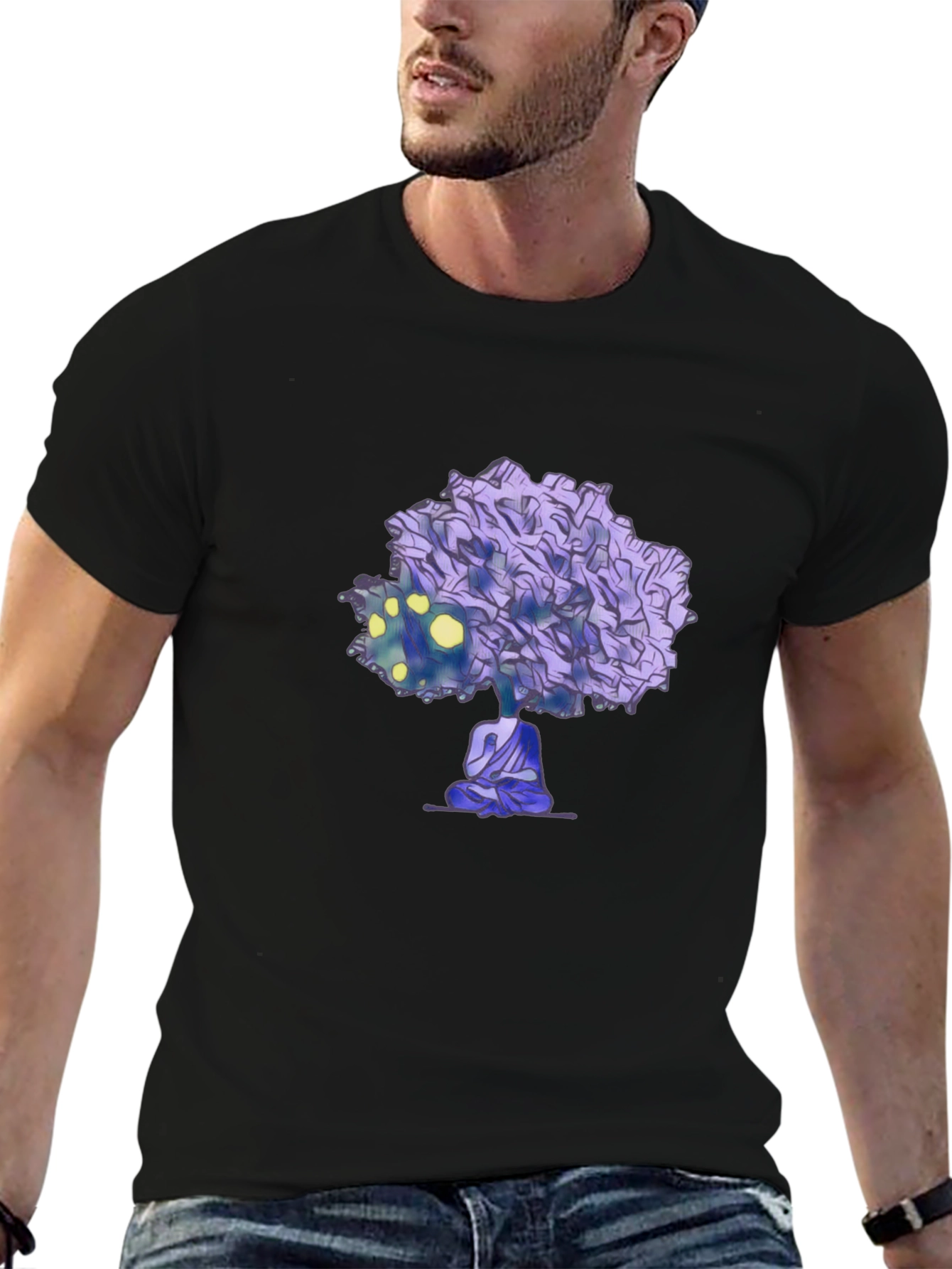 Meditative Tree Graphic Tee - Zen Style Shirt