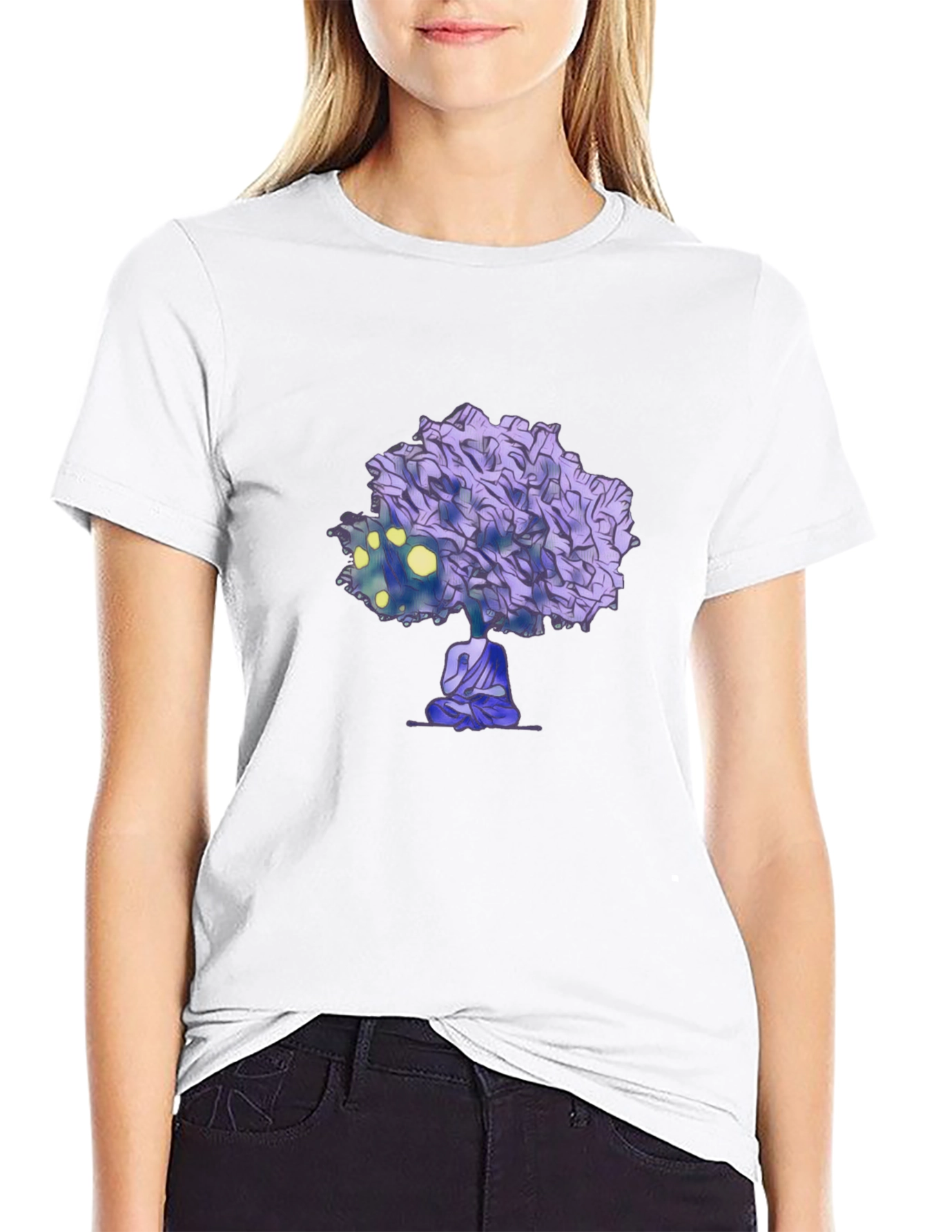 Meditative Tree Graphic Tee - Zen Style Shirt