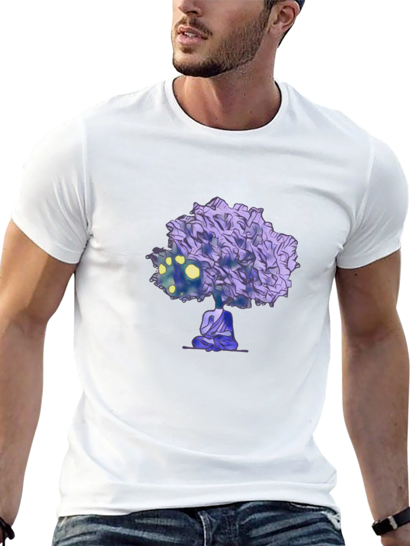 Meditative Tree Graphic Tee - Zen Style Shirt