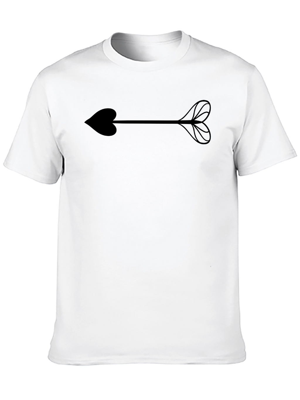Black Arrow Heart Tee - Stylish & Unique