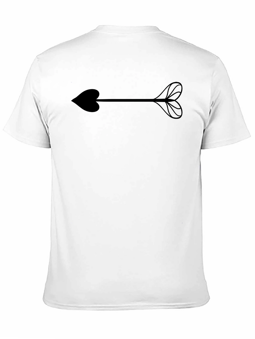 Black Arrow Heart Tee - Stylish & Unique