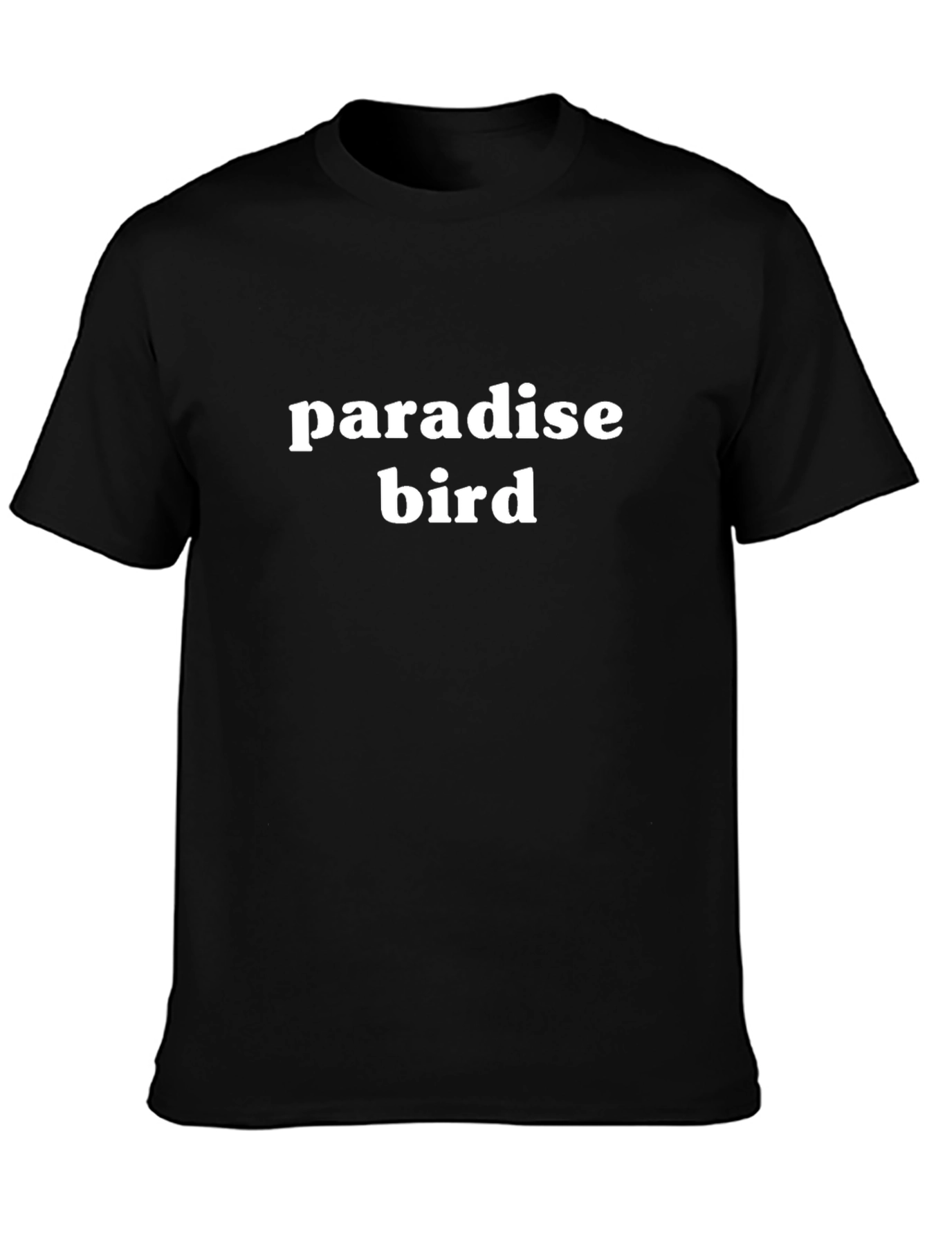 Paradise Bird Graphic Tee - Black Casual T-Shirt