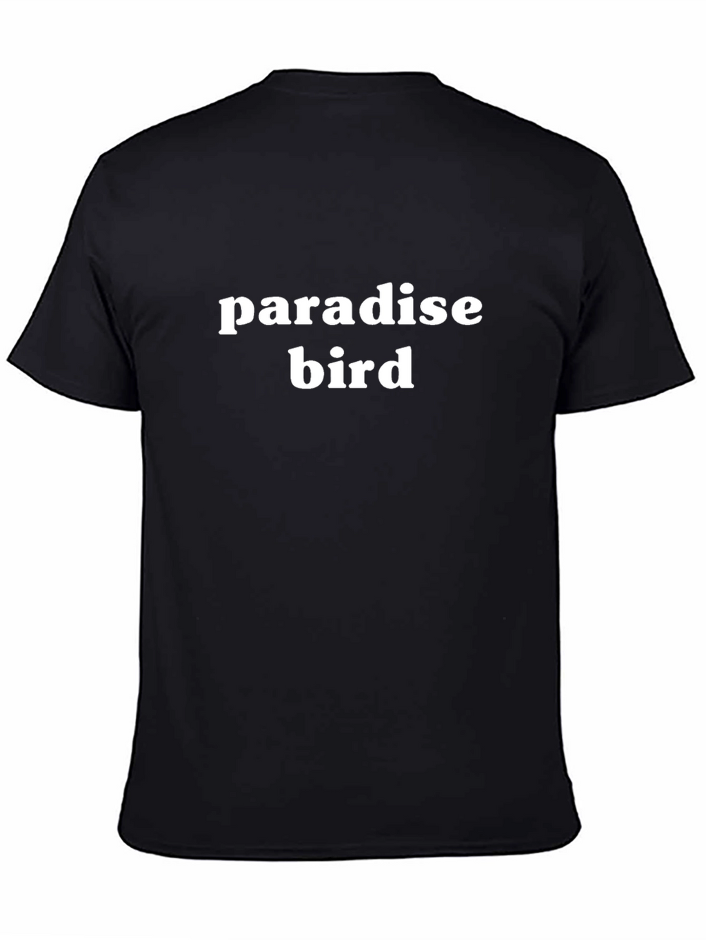 Paradise Bird Graphic Tee - Black Casual T-Shirt