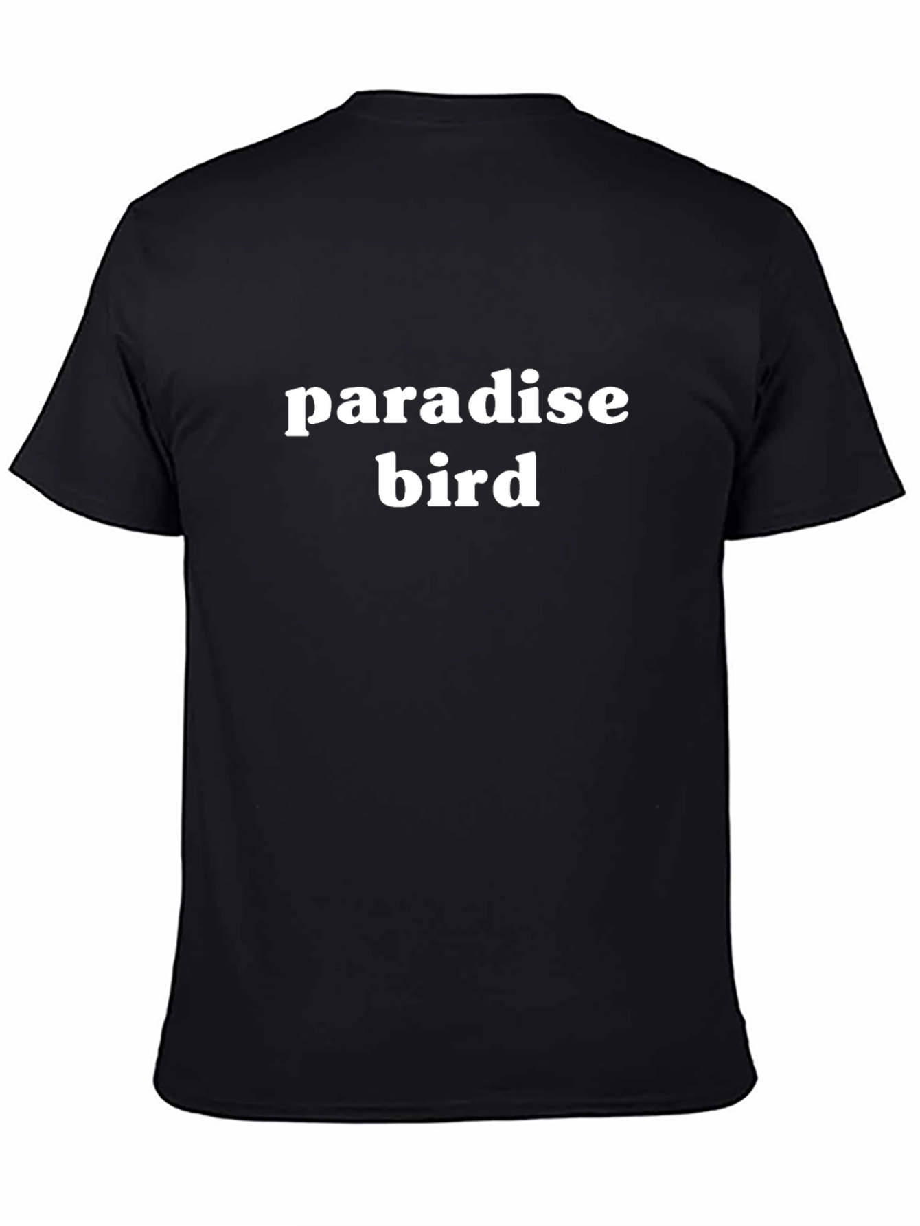 Paradise Bird Graphic Tee - Black Casual T-Shirt
