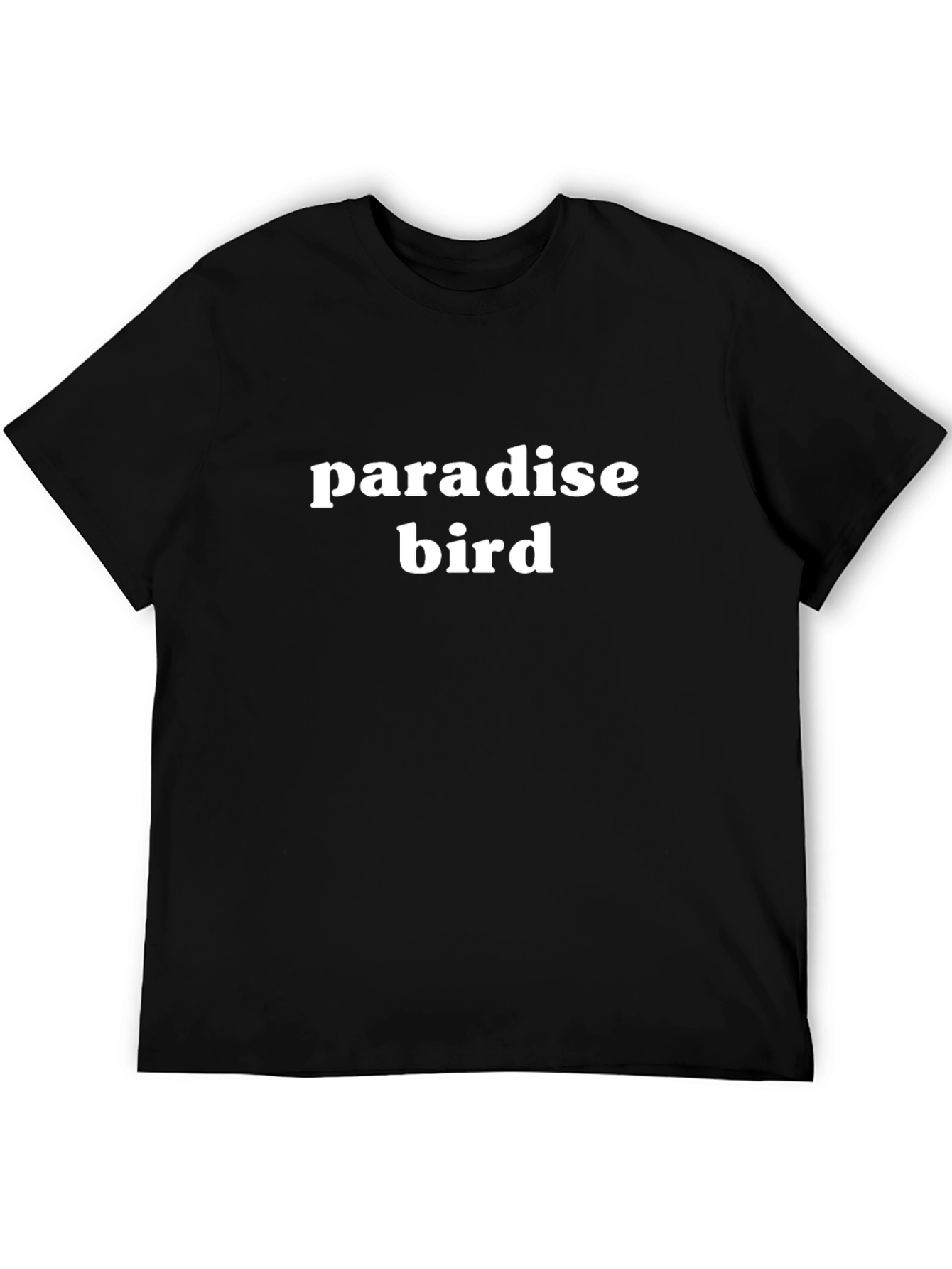 Paradise Bird Graphic Tee - Black Casual T-Shirt
