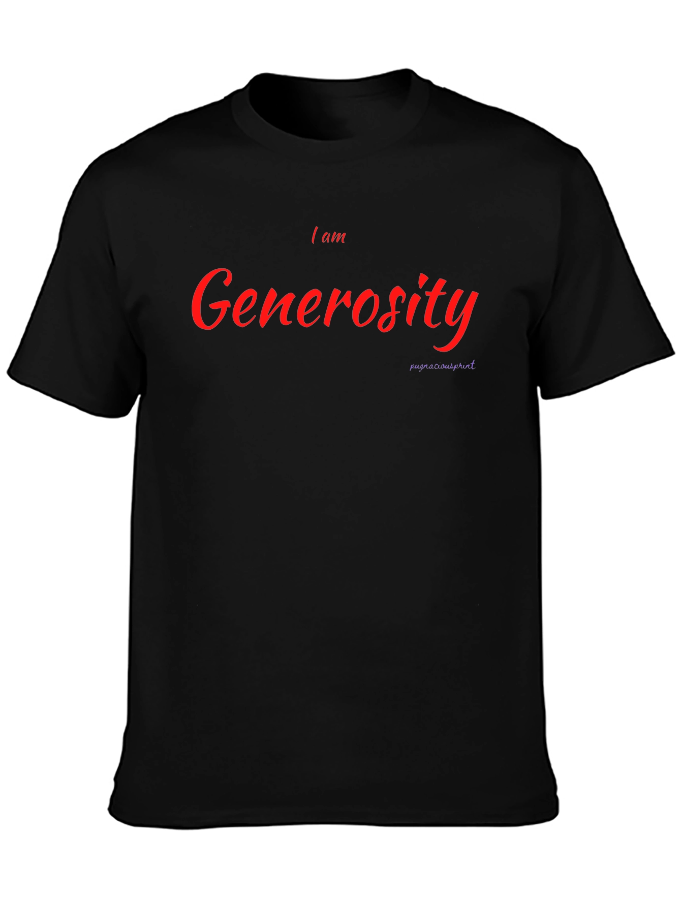I am Generosity Black T-Shirt