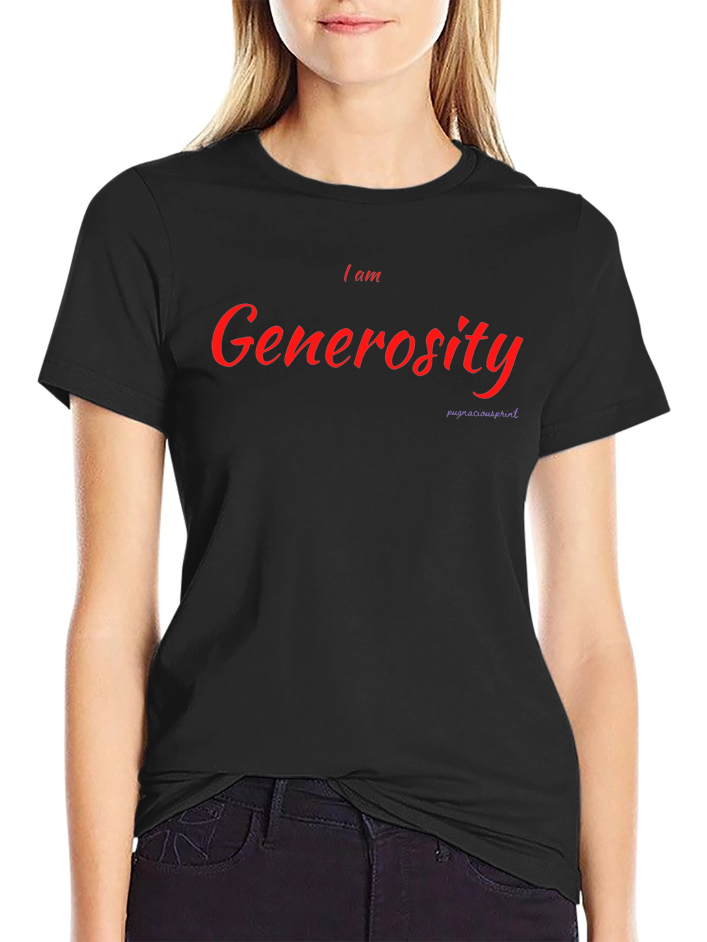 I am Generosity Black T-Shirt