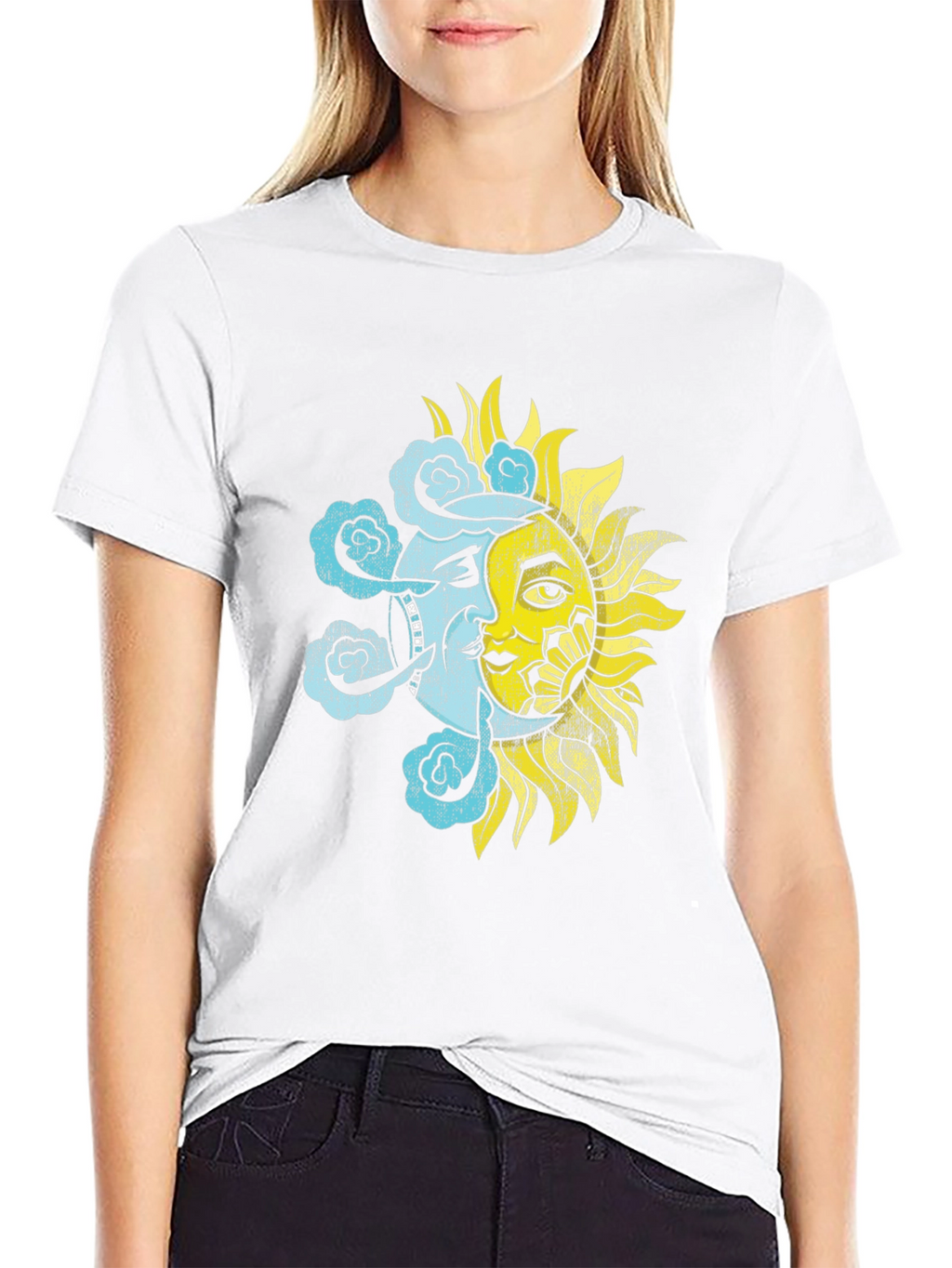 Celestial Sun & Moon Graphic T-Shirt