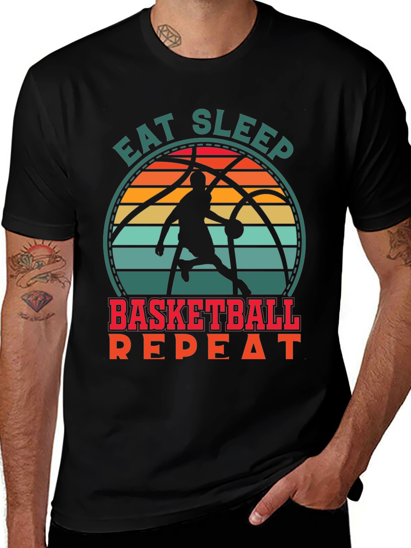 Eat Sleep Basketball Repeat T-Shirt
