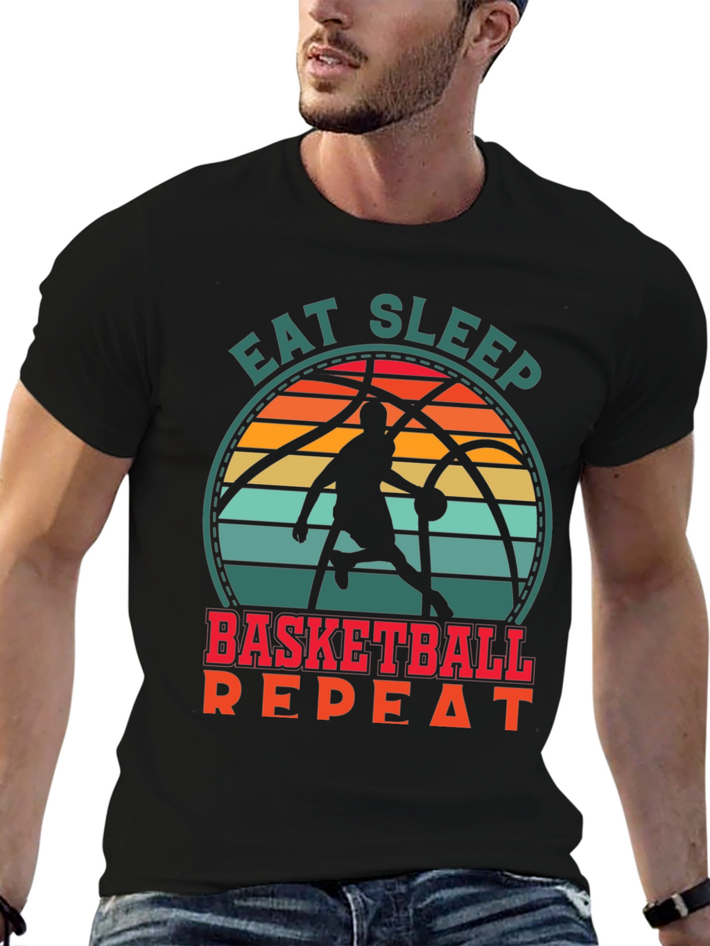 Eat Sleep Basketball Repeat T-Shirt