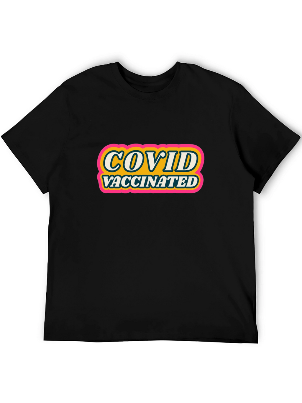 COVID Vaccinated Graphic Tee - Black