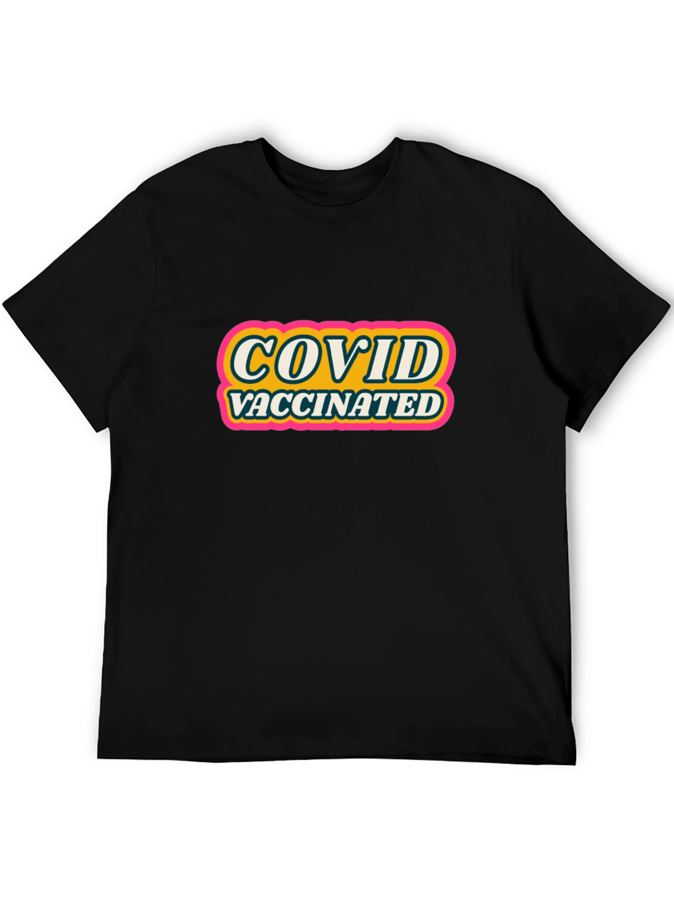 COVID Vaccinated Graphic Tee - Black