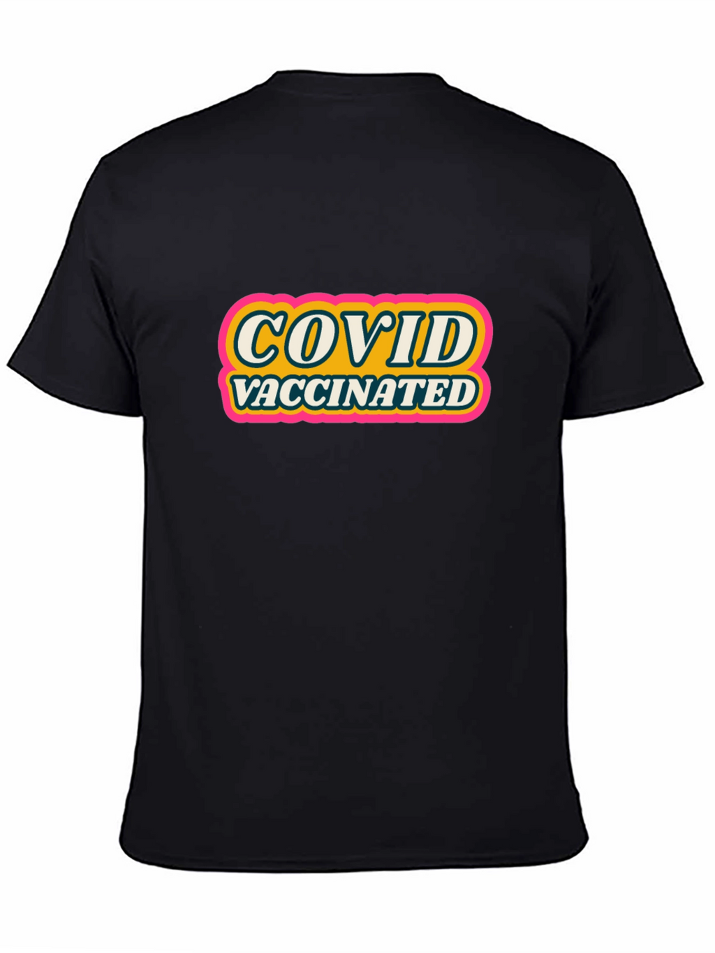 COVID Vaccinated Graphic Tee - Black