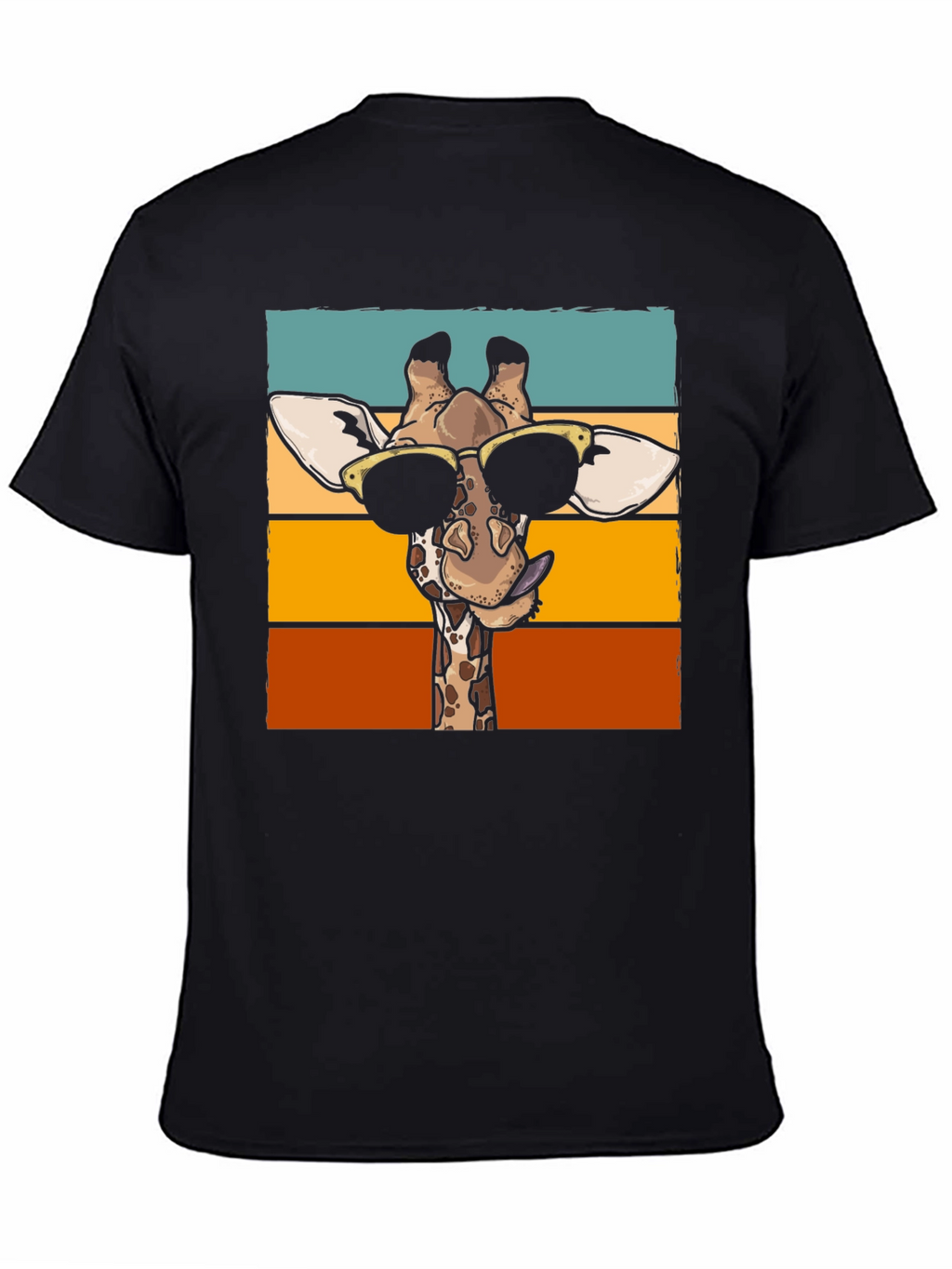 Cool Giraffe Graphic T-Shirt - Black
