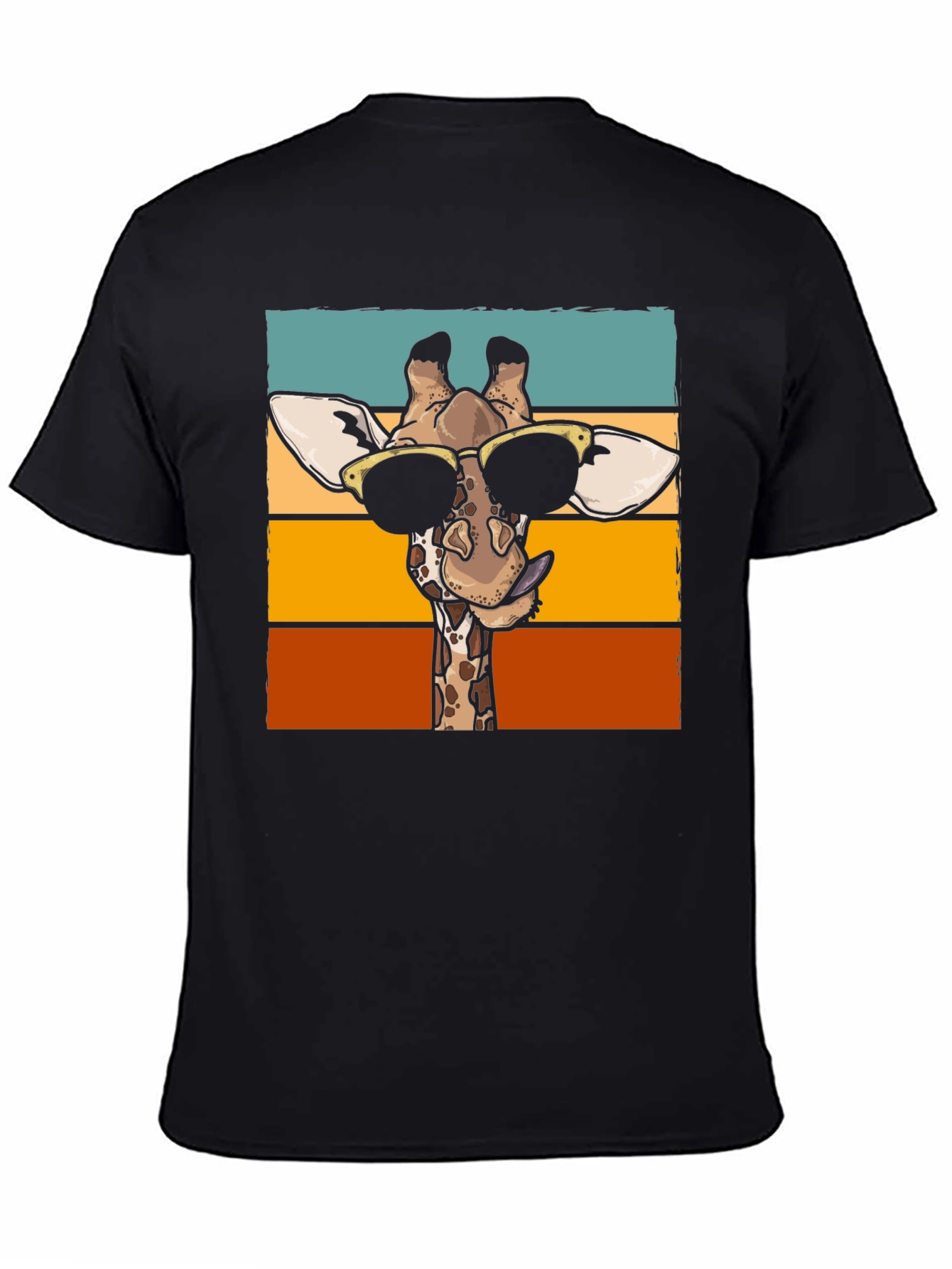 Cool Giraffe Graphic T-Shirt - Black