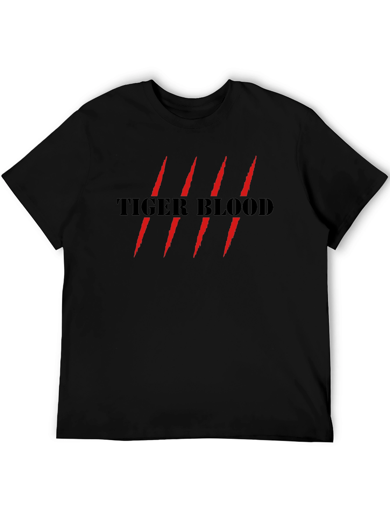 Tiger Blood Graphic Tee - Mens Short Sleeve Black T-Shirt