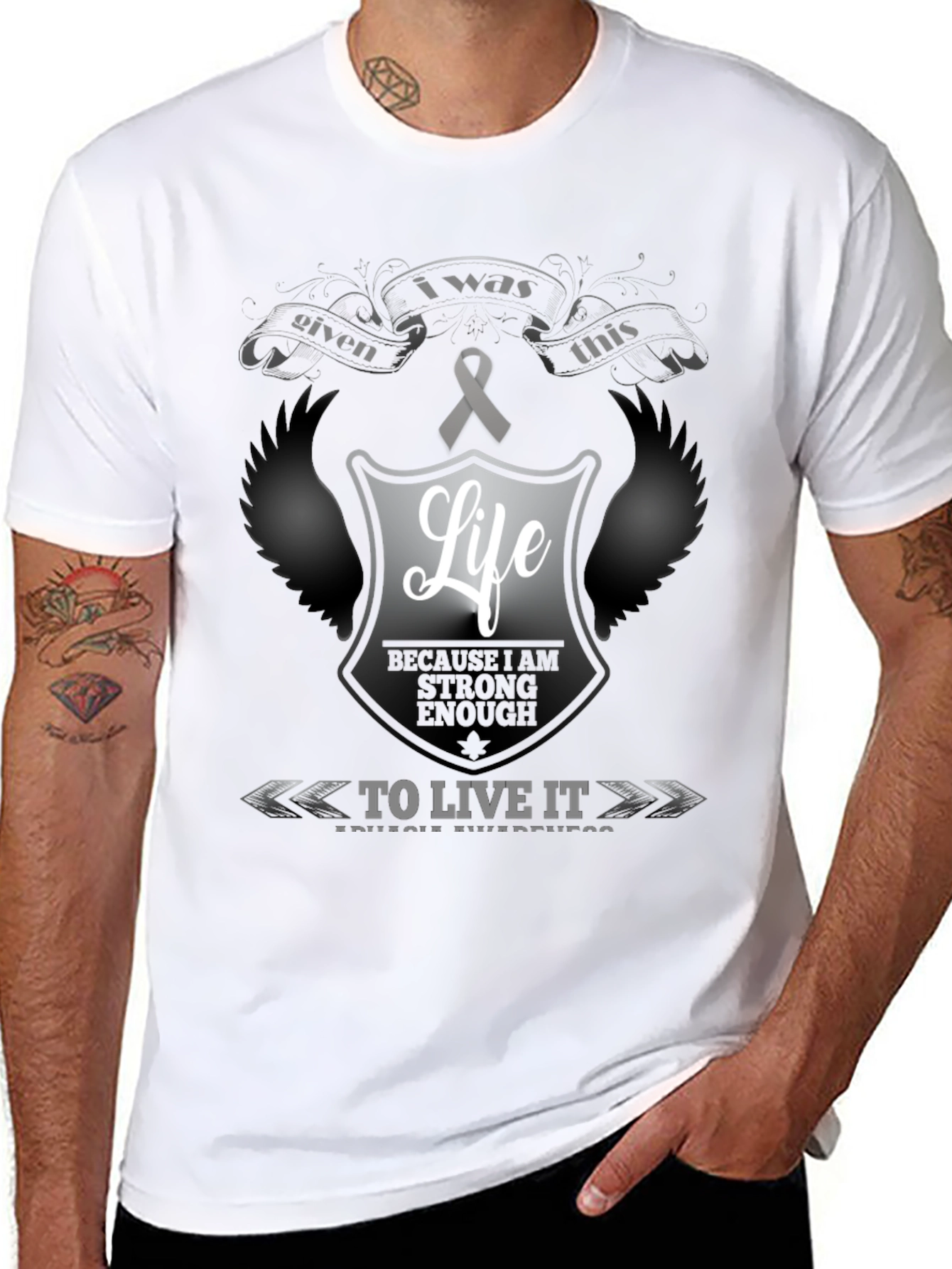 Strong Enough Life Awareness Tee