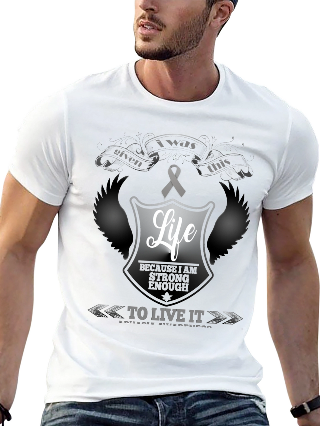 Strong Enough Life Awareness Tee