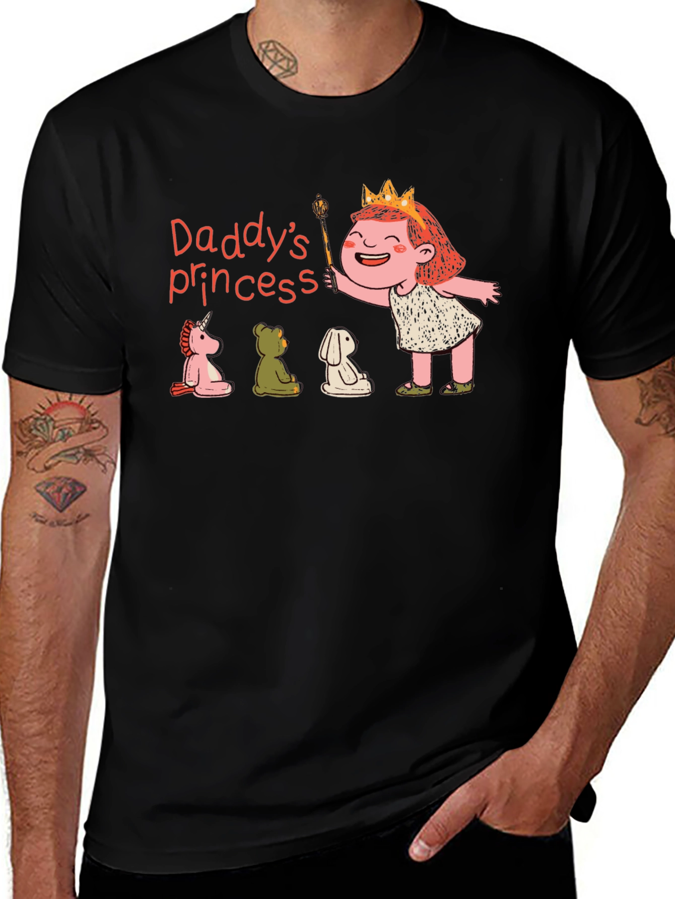Daddys Princess T-Shirt Cute Cartoon Design
