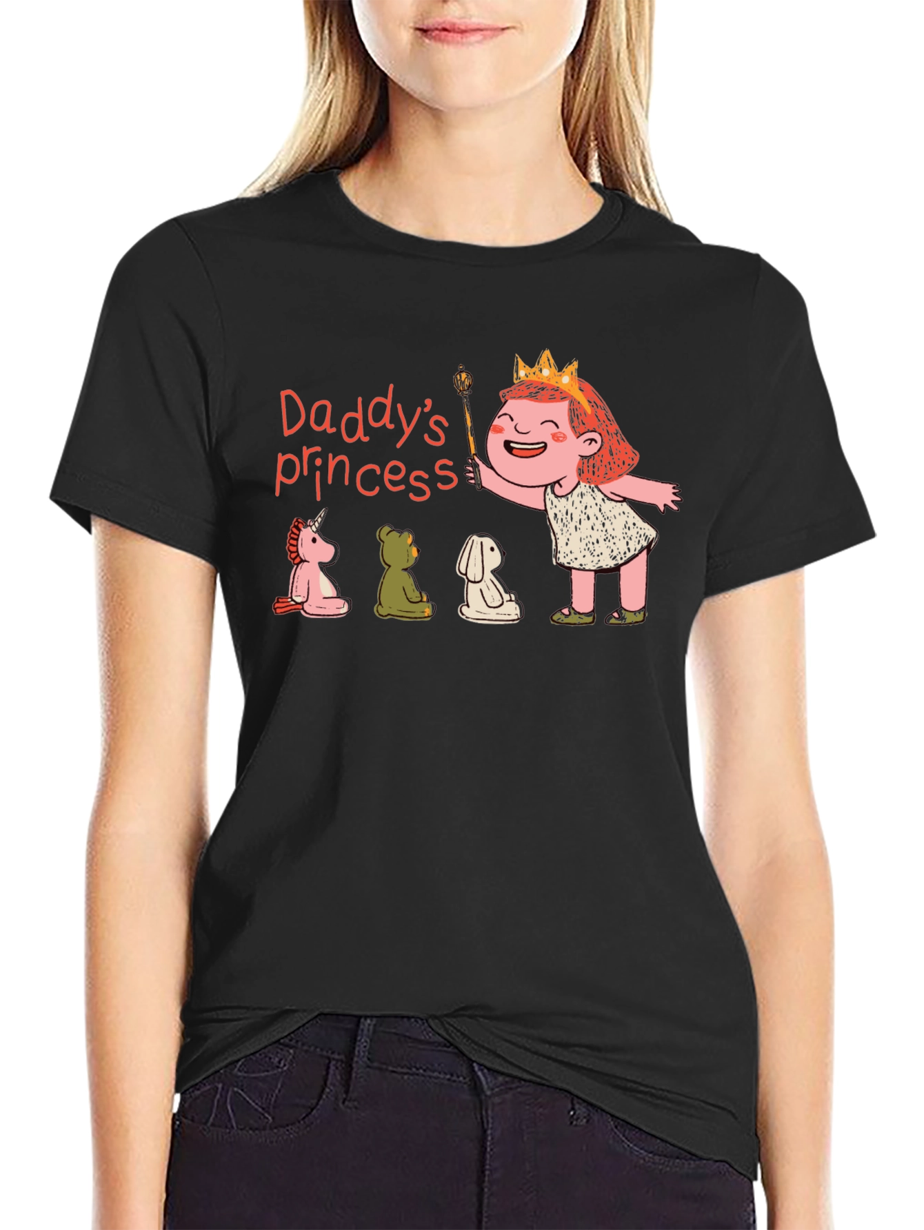 Daddys Princess T-Shirt Cute Cartoon Design