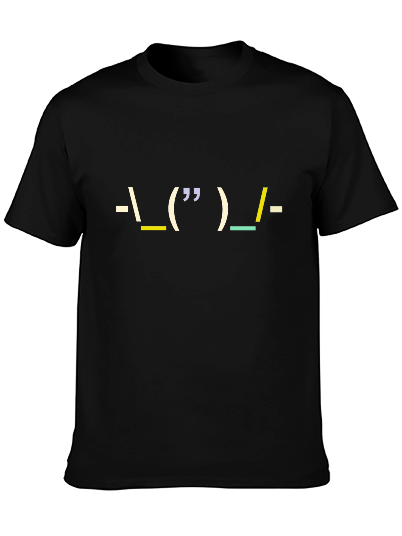 Shruggie Graphic Tee - ¯\_(ツ)_/¯ - Soft Black Cotton