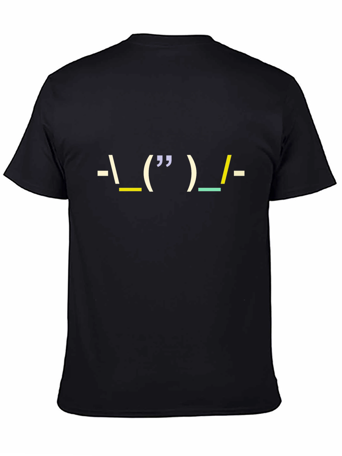 Shruggie Graphic Tee - ¯\_(ツ)_/¯ - Soft Black Cotton