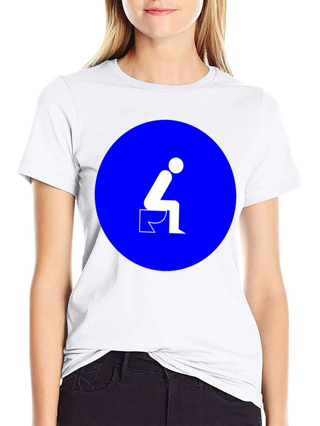Toilet Humor Graphic Tee - Black Cotton T-Shirt