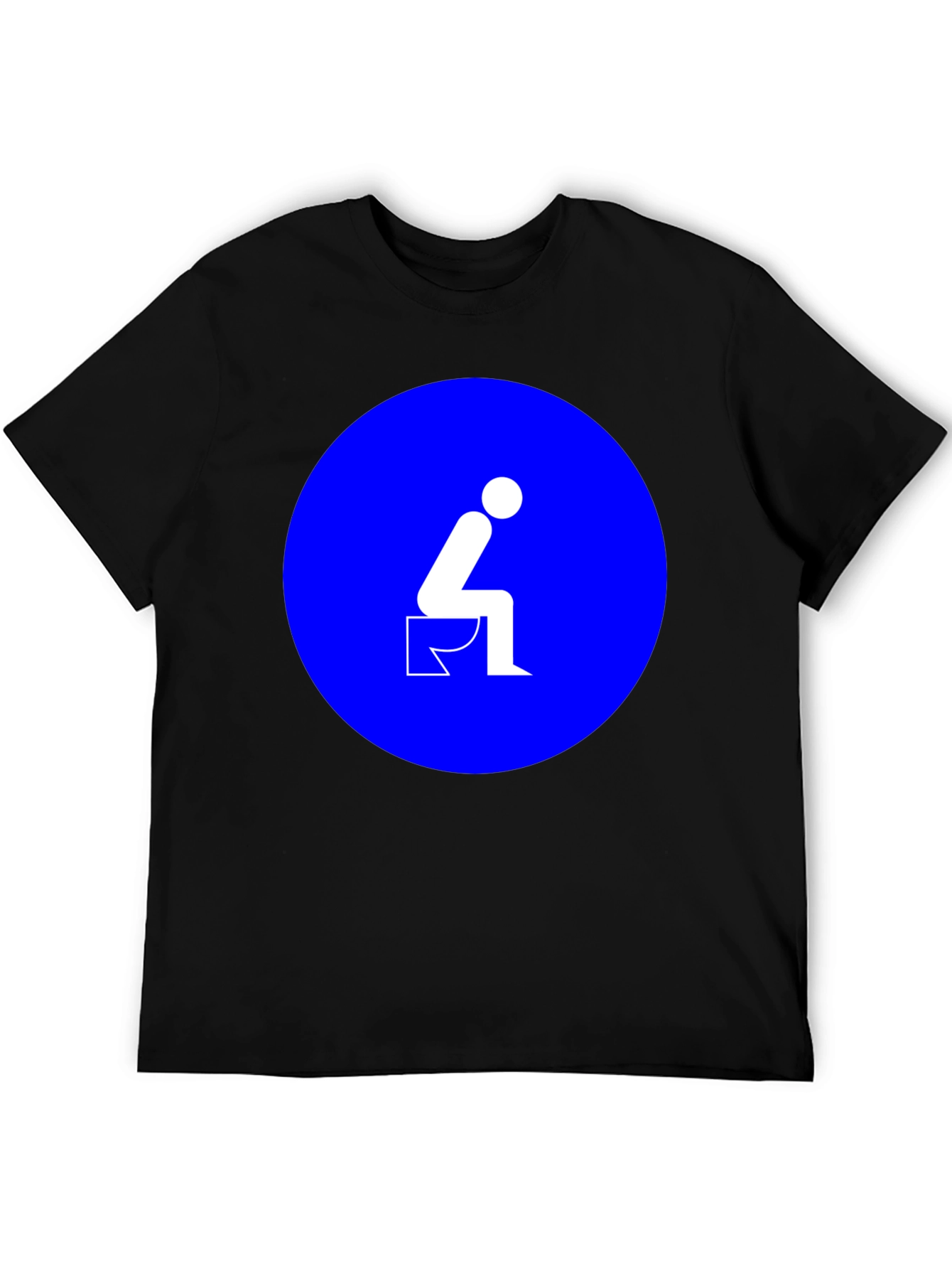 Toilet Humor Graphic Tee - Black Cotton T-Shirt
