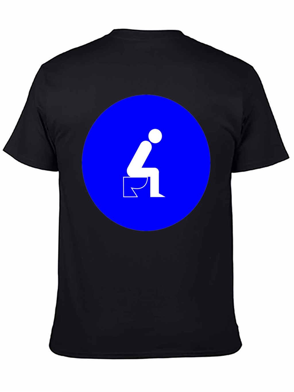 Toilet Humor Graphic Tee - Black Cotton T-Shirt