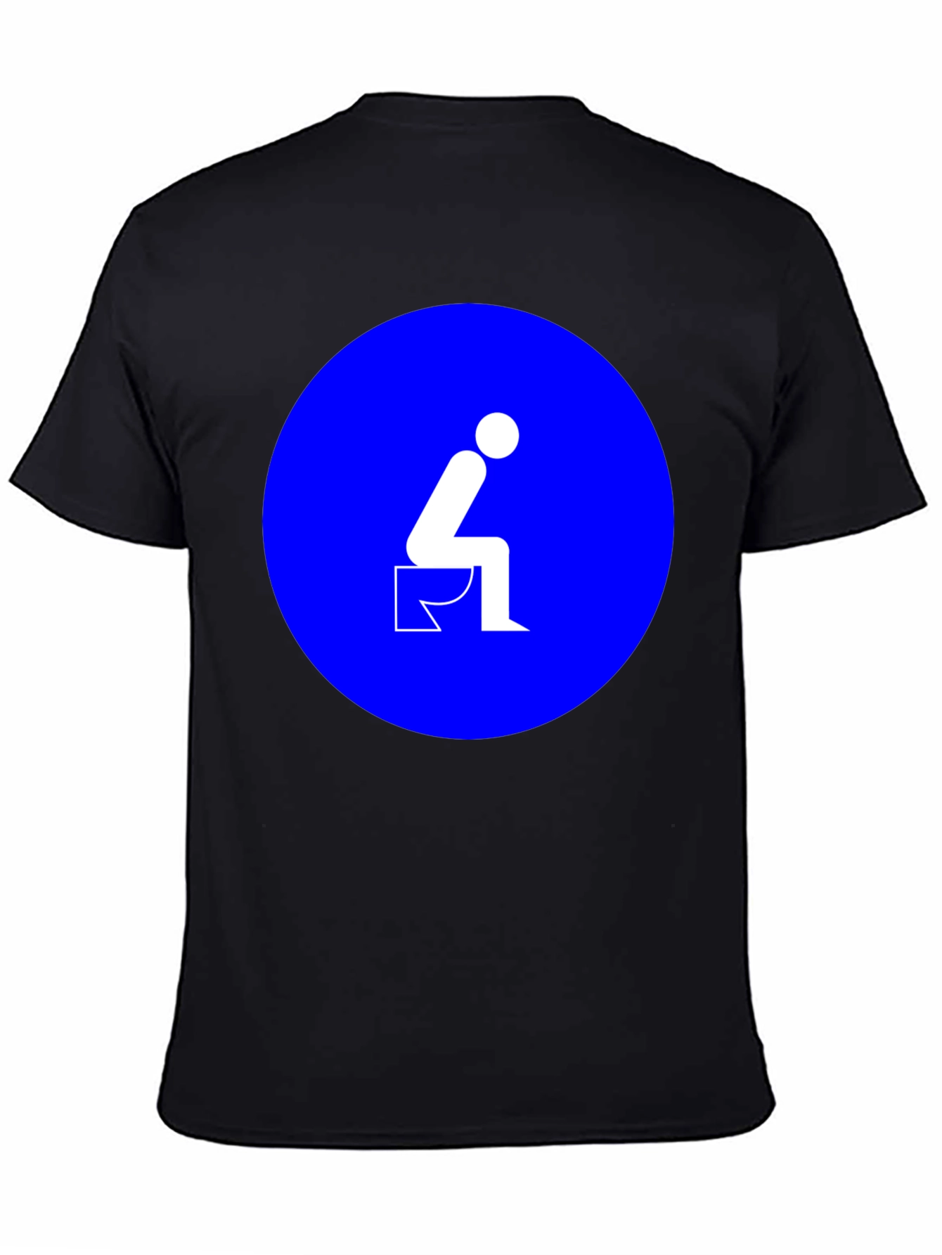 Toilet Humor Graphic Tee - Black Cotton T-Shirt