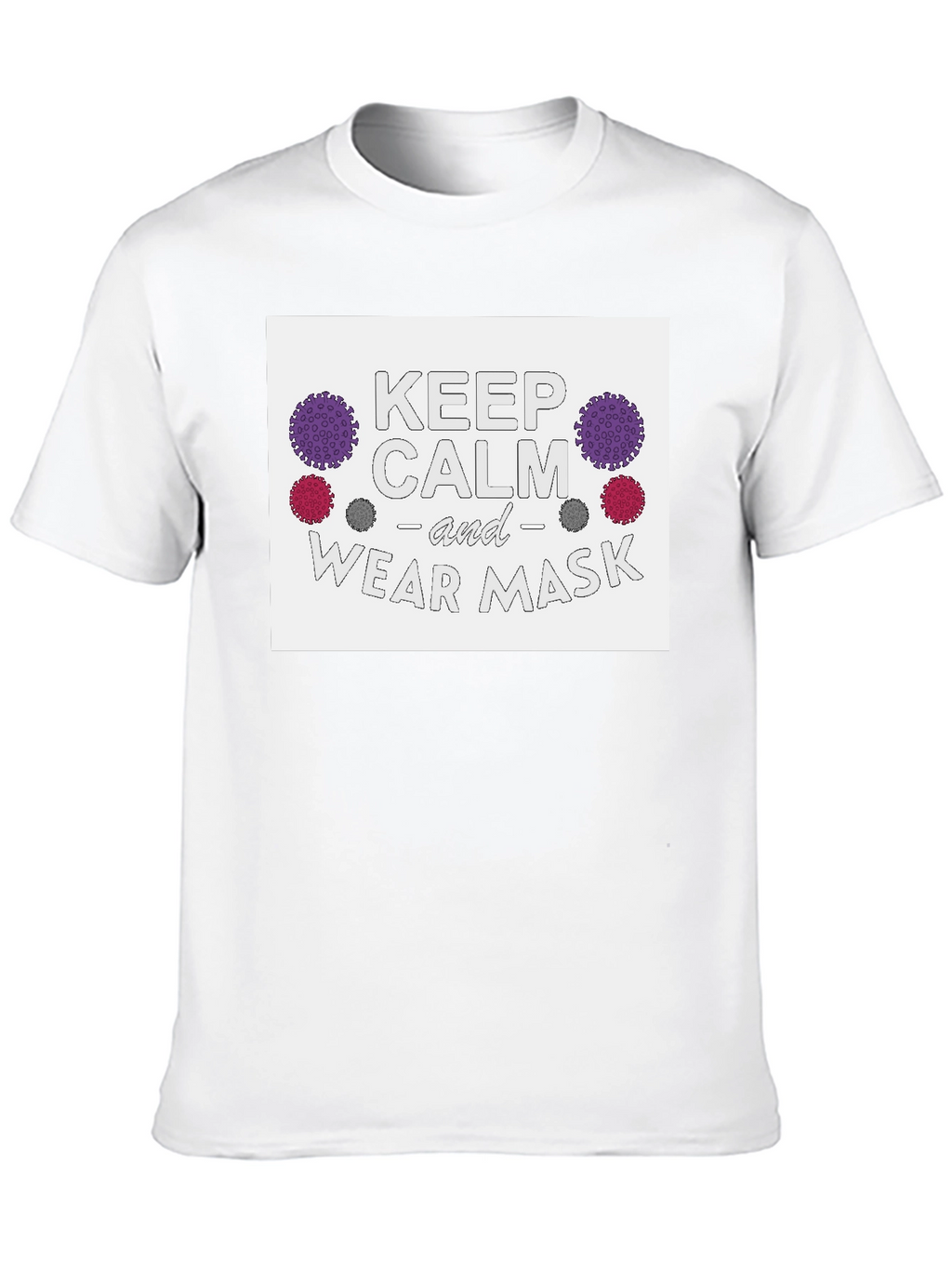 Keep Calm & Wear Mask Black T-Shirt