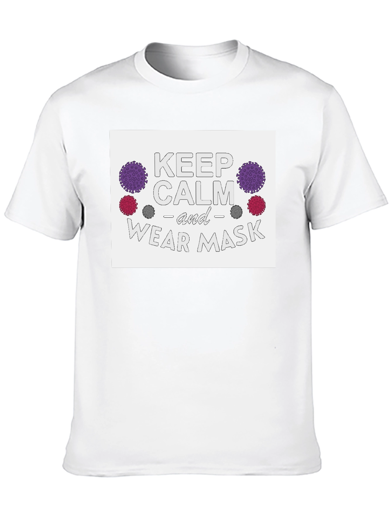 Keep Calm & Wear Mask Black T-Shirt