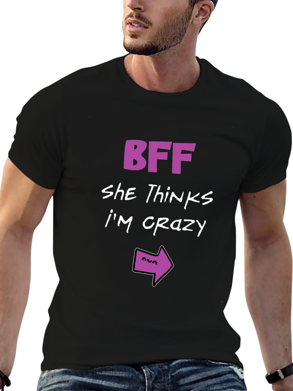 BFF Crazy Arrow T-Shirt - Funny Matching Tee