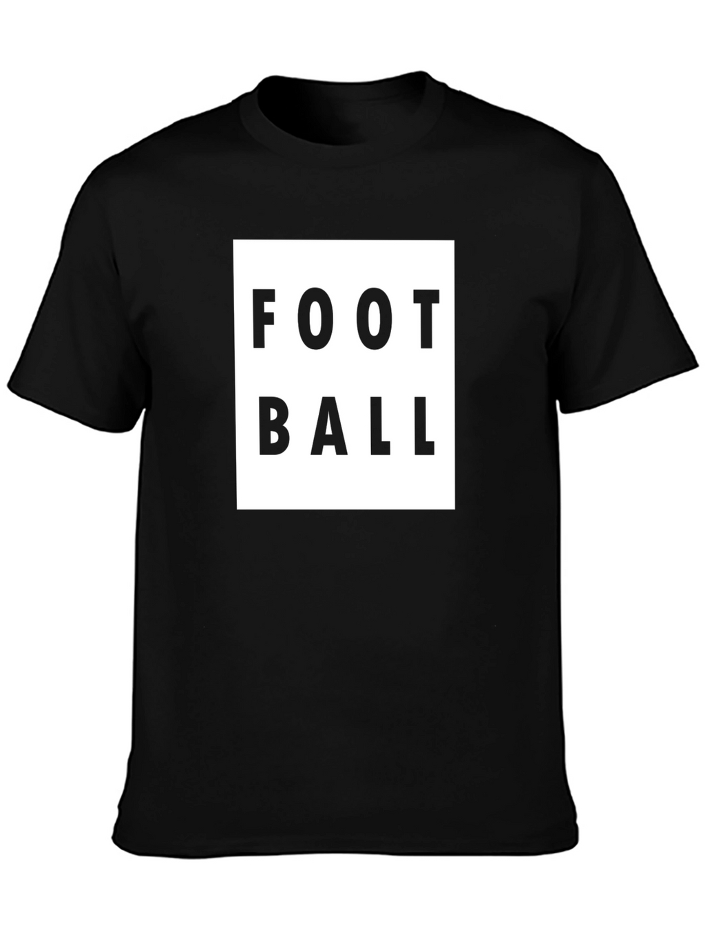 Football Graphic Tee - Black Cotton Shirt