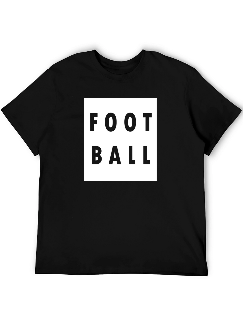 Football Graphic Tee - Black Cotton Shirt