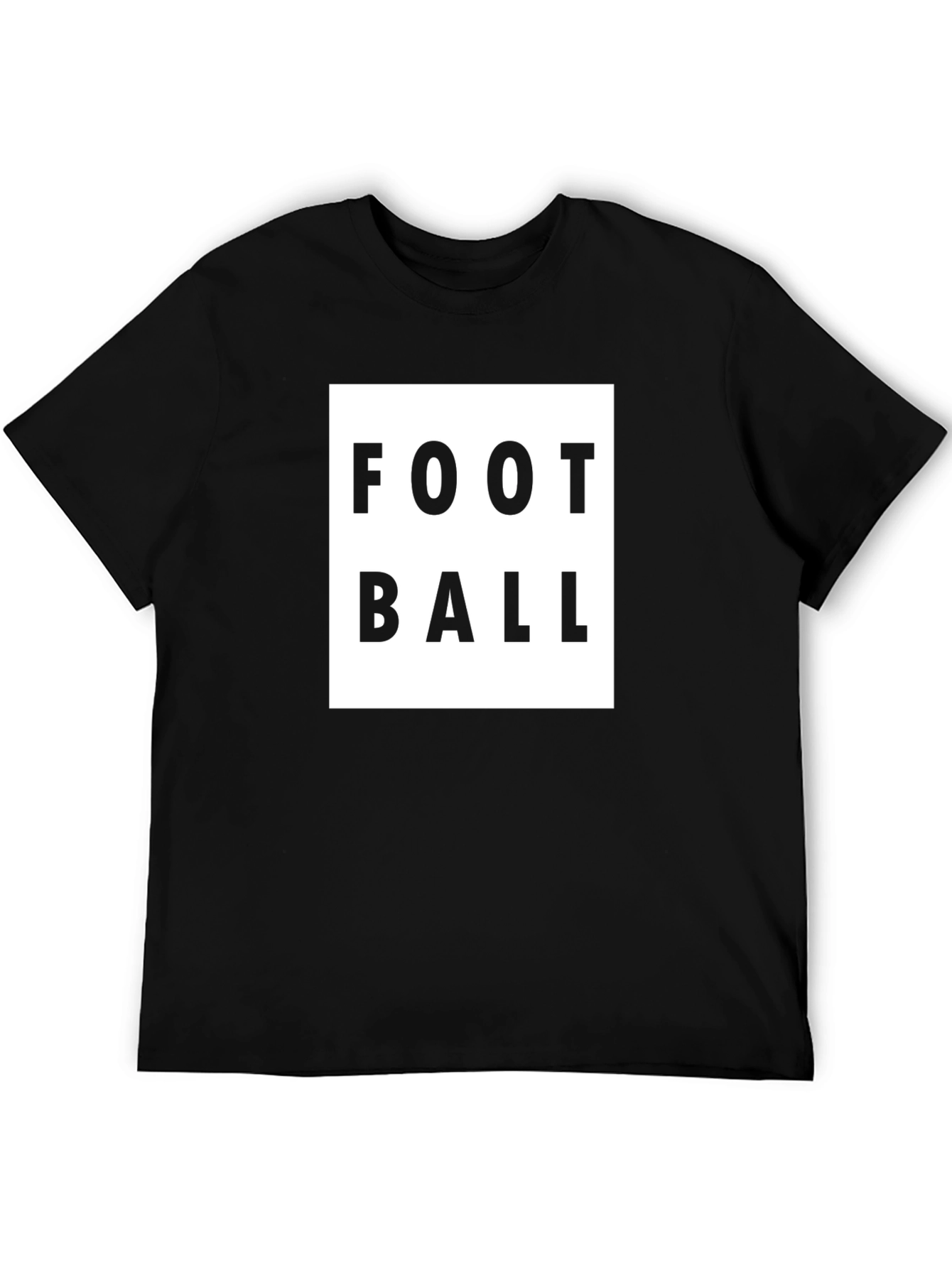 Football Graphic Tee - Black Cotton Shirt